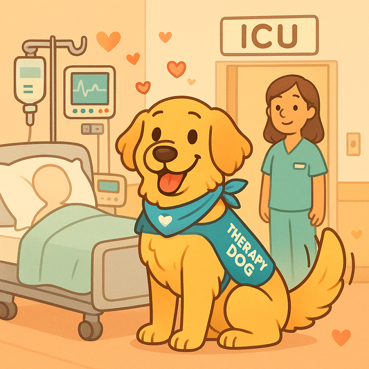 Therapy dogs in ICU - a 15 minute visit that eased pain for patients